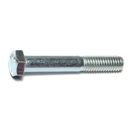 Midwest Fastener Grade 5, 3/8"-16 Hex Head Cap Screw, Zinc Plated Steel, 2-1/2 in L, 6 PK 60186